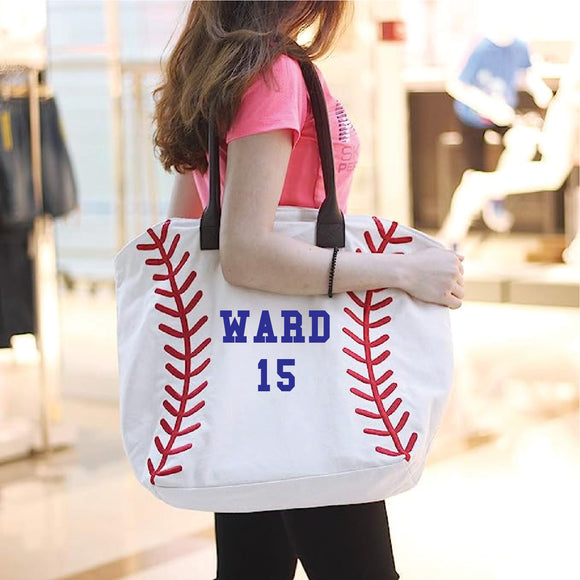 Custom Baseball Tote Bag