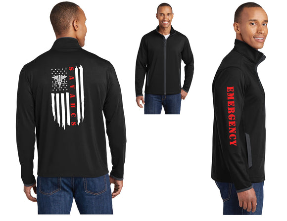 VA Sport-Tek® Sport-Wick® Stretch Contrast Full-Zip Jacket (DENTAL)